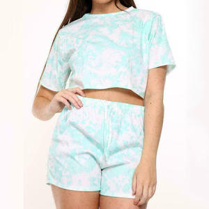 Haut court pour femmes, vêtements de Yoga par Sublimation, design élégant, avec ensembles d'entraînement courts, été - Product Image 5