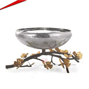 Bol de service décoratif à papillon doré - Product Image 1