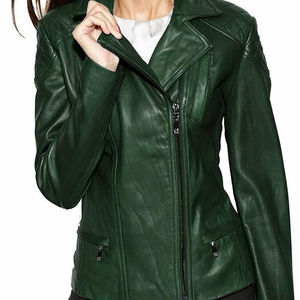 sea green leather jacket
