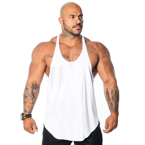 2024 personnalisé hommes sportif Gym entraînement débardeurs 100% coton respirant Singlet pour musculation course Logo personnalisé tricoté - Product Image 3