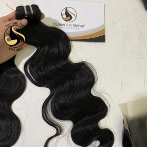 Nueva llegada de la onda del cuerpo de la Virgen del paquete del pelo grado 10A natural negro doble humano de la onda del cuerpo del pelo en Stock - Product Image 1