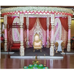 Mandap traditionnel indien, pour décoration de mariage, construction du Grand mandala indien, idéal pour la cérémonie de mariage - Product Image 1