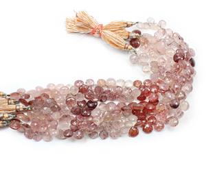 ลูกปัดสตรอเบอรี่แบบเหลี่ยมเพชรพลอยควอทซ์ธรรมชาติลูกปัดแบบหลวมลูกปัดอัญมณีลูกปัดหินขนาด9นิ้วสำหรับเป็นเครื่องประดับ - Product Image 2