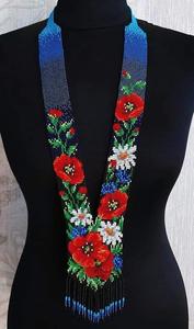 Custom Handmade Glass Seed Necklaces in Geometrical Designed with <b>Fringe</b> <b>Beads</b> Made in Your Choice of Colors and Patterns, - Product Image 5