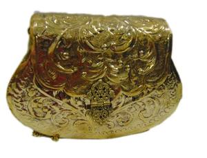 Sac à main vintage en laiton fait à la main par un designer antique, sac à main sculpté à la main pour le soir - Product Image 2