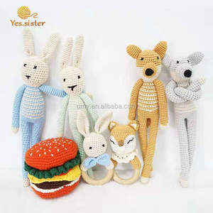 Jouet <span class=keywords><strong>anneau</strong></span> <span class=keywords><strong>de</strong></span> <span class=keywords><strong>dentition</strong></span> pour bébé en crochet naturel, <span class=keywords><strong>renard</strong></span> amigurumi - Product Image 6