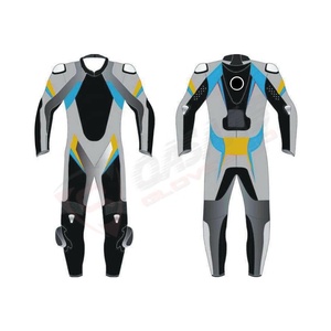 Combinaison OEM professionnelle en cuir PU style moto de course Protection respirante personnalisée pour adultes - Product Image 4