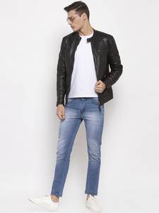 Servicio OEM Personalizado, Chaqueta de Motocicleta de Cuero Genuino para Hombre, Invierno, con Bordado Personalizable, Impermeable y Ecológica - Product Image 5