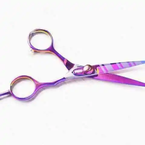 Professionnel violet arc-en-ciel cheveux ciseaux ciseaux de coupe de coiffeur amincissants outils ciseaux de coiffure