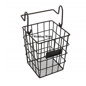 Cesta de metal con forma rectangular Cesta de diseñador hecha a mano de calidad superior Color personalizado Venta al por mayor Cesta de metal nueva de lujo - Product Image 4
