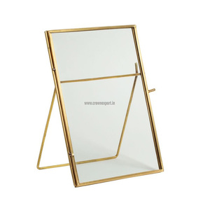 Metal brass Finished glass hanging bronze color <b>photo</b> <b>frame</b> Personalized Use Iron Picture <b>Frame</b> Decorative Border Desktop Decor - Product Image 5