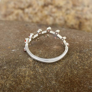 Naturel Grenat Pierre Gemme Feuille Arbre Tas Bande Gros Offre Spéciale Solide 925 Bague en argent Fille Femmes Usure du Parti de Bijoux Fournisseur - Product Image 4