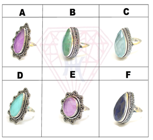 Anillos de piedra natal oxidada antigua de nuevo diseño para hombres o mujeres, joyería, el mejor regalo para madre y hermana, etc. - Product Image 2