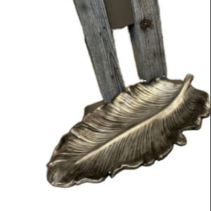 Leaf Shape Food <b>Storage</b> <b>Tray</b> in Aluminum with Medium Size Design Perfect for Wedding and Event Tabletop Serving Set - Product Image 1