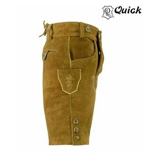 Trachten กางเกงขาสั้นบาวาเรียสำหรับผู้ชาย,Lederhosen แท้ Bundhosen Oktoberfest - Product Image 5