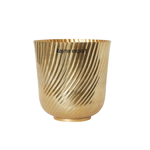 Jardinière décorative ronde en métal finition antique pour la maison et le jardin – Décoration de sol pour plantes – Jardinières en métal - Product Image 5