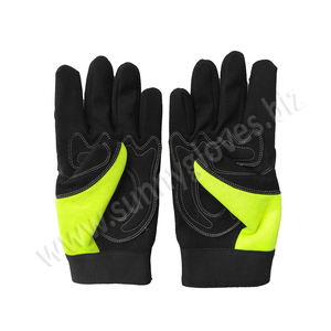 2019 venta al por mayor de cuero sintético certificado CE EN 388 guantes de seguridad antideslizantes para perforación de petróleo y gas con protección para las manos - Product Image 4