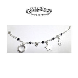 New Arrival Sterling <b>Silver</b> Removable <b>Charm</b> <b>Bracelet</b> Wholesale - Product Image 1