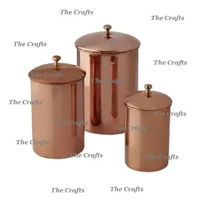Botes de cobre puro con tamaño personalizado, contenedor de almacenamiento en forma a precio opcional