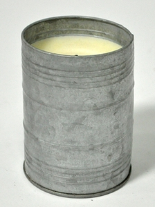 Grand support votif en métal et verre galvanisé, bougeoir en métal galvanisé - Product Image 2