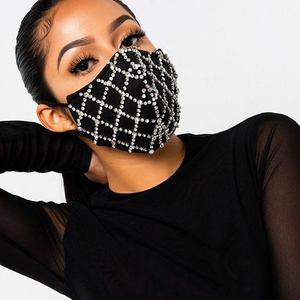 ----BEAUTIFUL---ELEGANT--DESIGNER <b>FACE</b> ACCESSORIES WITH BEAUTIFUL----HAND EMBROIDERY--2021. - Product Image 1