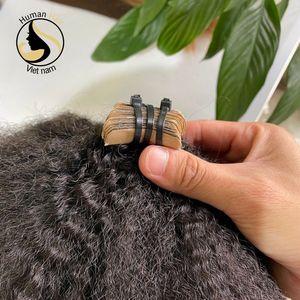 Extensiones de cabello virgen brasileño negro Natural 100%, cinta recta Yaki de alta calidad en cabello humano - Product Image 3