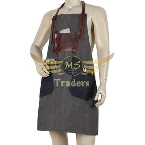 Delantal de herramienta de soldadura Black Smith con bolsillo, delantales fáciles de usar, correas de cuero multifunción personalizadas, resistente al agua, café, trabajo de peluquero - Product Image 1