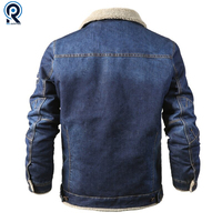 Blouson en jean pour homme, vêtement d'hiver, épais et chaud, coupe-vent, décontracté avec col en fourrure, à la mode, 2020