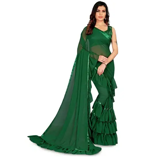 Sarree saree sari, garrafa de cores verdes, boas vendas, estilo paquistanês e indiano, saarree, modelo 1039