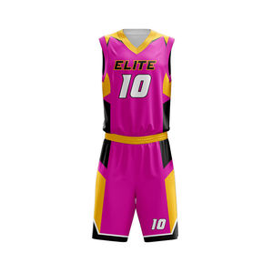 Conjuntos de uniformes de baloncesto personalizados al por mayor/Uniforme de baloncesto transpirable de secado rápido impreso 100% poliéster sublimado - Product Image 1