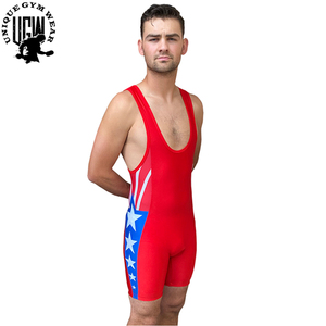 Combinaison de lutte et de course pour homme adulte, couleur bleu uni, vêtements de fitness, tenue de sport UNIQUE, 100% coton, séchage rapide - Product Image 5