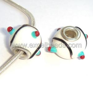 Perles de verre en cristal jaune faites à la main pour la fabrication de bijoux - Product Image 5