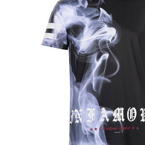2022 superventas camiseta informal de patrón sólido para hombres ligero transpirable de punto impresión Digital al por mayor - Product Image 4