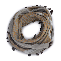 Shemagh/Bufanda Árabe de Algodón con Camuflaje, Cuadrada, a Rayas, Suave, Turbante Masculino, Pañuelo para la Cabeza Tradicional Árabe, Jacquard, Hiyab, Gorro para Rezar