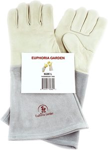Gray Women's <b>Long</b> Garden <b>Gloves</b> Custom Design Water Thorn Proof Protection Anti-Cut Anti-Slip Flower Pruning Gardening Work - Product Image 4