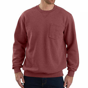 เสื้อสเวตเชิ้ตผู้ชายผ้าฟลีซเนื้อหนาแบบกำหนดเอง พร้อมโลโก้ปั๊มนูน 3 มิติ กันลม คอกลม ราคาถูก คุณภาพสูง - Product Image 1