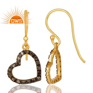 Fabrication de bijoux, boucles d'oreilles pendantes en argent Sterling 925, forme de cœur avec des pierres précieuses - Product Image 3