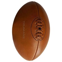 Alta calidad Retro estilo antiguo hecho a mano fútbol americano promoción logotipo personalizado hecho a mano cuero genuino Vintage pelota de Rugby