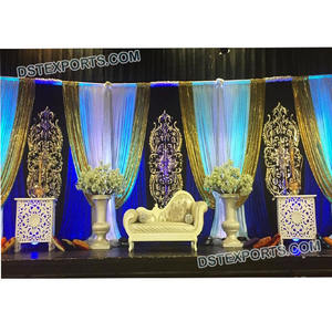 Telones de Fondo Bordados para Bodas Musulmanas, Bodas Reales y Bodas Indias, Ligeros, Tamaño Personalizado, Tela - Product Image 1