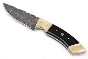 Couteau skinner en acier damas fait à la main personnalisé couteau de chasse à lame fixe avec support OEM ZR1511 - Product Image 4