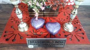 Souvenir de cœur en laiton violet de conception STANDARD, fournitures d'urne de crémation et d'enterrement, brasworld inde - Product Image 2