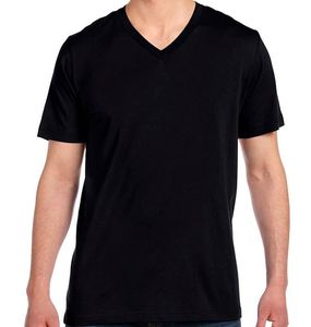 เสื้อยืดแขนสั้นคอวีสำหรับผู้ชาย,เสื้อสีดำสำหรับผู้ชายระบายอากาศได้ดีดีไซน์ใหม่ - Product Image 3