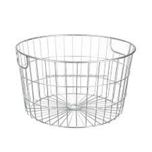 Panier de rangement rond en fer multi-usages, éco-responsable, fait main, avec tolérance de précision, design moderne - Product Image 3