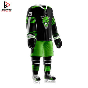 Maillot de hockey sur glace de qualité supérieure logo personnalisé service OEM fabriqué en usine prix raisonnable uniformes de hockey sur glace - Product Image 3