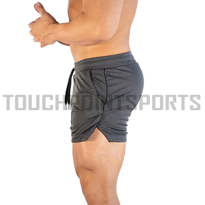 กางเกงออกกำลังกายขาสั้นสำหรับผู้ชาย,กางเกงขาสั้นใส่วิ่งทำจากผ้าฝ้ายสั่งได้ - Product Image 3