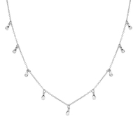 ROXI — Mini collier en argent Sterling S925, Mini goutte d'eau, diamant, Style empilé, chaîne de clavicule