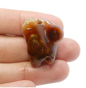 Agate de feu mexicaine naturelle, cabochon brut lisse, pierre précieuse de haute qualité, 29x23 MM, pour la fabrication de bijoux - Product Image 6