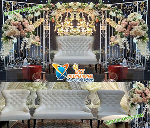 Pilares modernos de cuero con mechones para decoración de escenario para fiestas de boda y eventos - Product Image 2