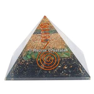 Tourmaline with Green aventurine Orgone Pyramid - Product Image 1