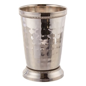 Restaurant Hôtel Utilisation Menthe Julep Tasse Argent Couleur Tendance Style Acier Inoxydable Verres Mojito Julep Verre À La Main - Product Image 2